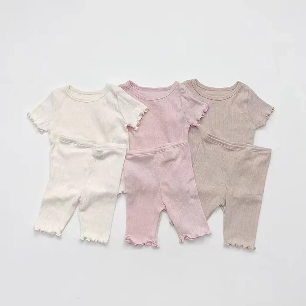 Summer New Baby Cotton Breathable Clothes Set