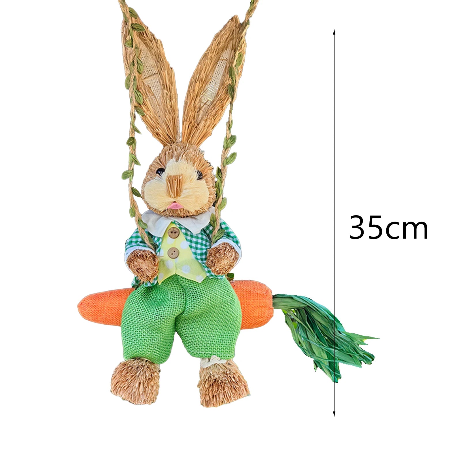 Easter Bunny Pendant Swing Rabbit Hanging Ornament for Dining Room Holiday Collections Display Home Decor Wedding Party Art Gift