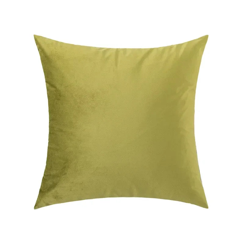 Nordic Green Light Luxury Pillow Cover Decorative Modern Minimalism Pillow Cases Home Living Room Sofa  Bedhead Cushion Covers