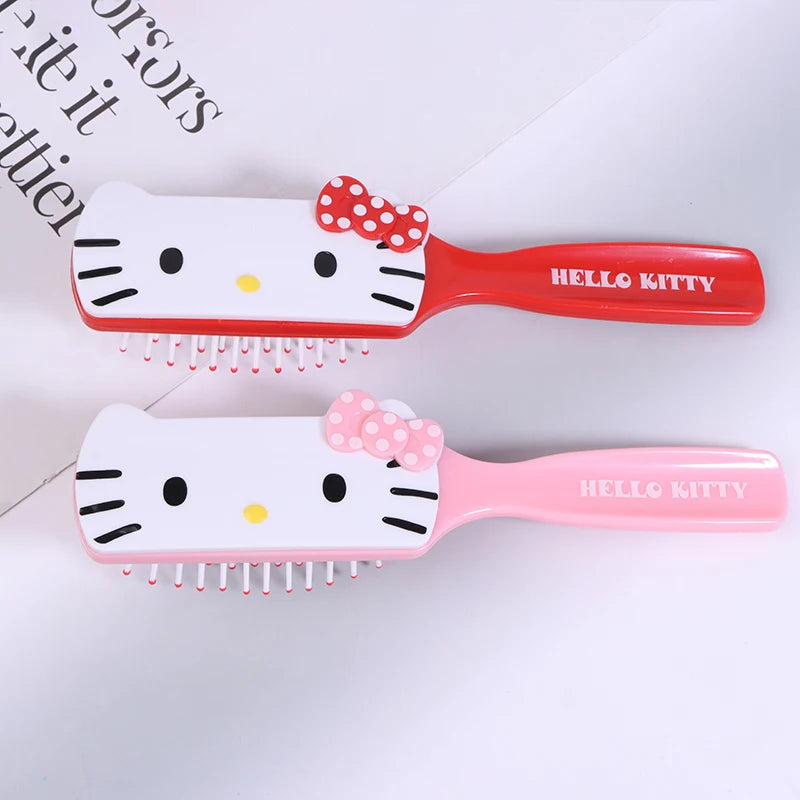 HelloKitty Air Cushion Comb Anime Kawaii Cute Girl Long Hair Hair Comb Pink Portable Comb Kids Gifts