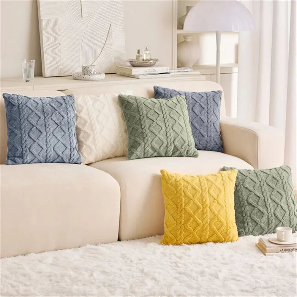 Olanly Throw Pillow Cover Cotton Couch Cushion Cover 45x45cm Sofa Pillowcase Solid Home Living Bedroom Decor Pillow Case 50x50