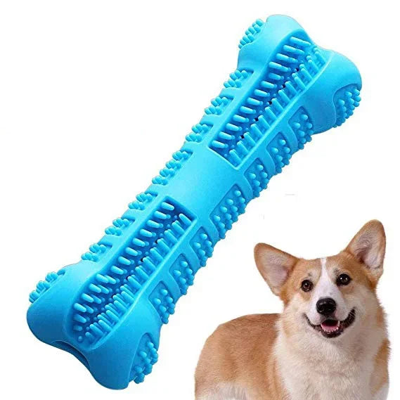 Dog Puppy Toothbrush Rubber Dog Toy Molar Tooth Stick Chew Pet Toys Teeth Cleaning Nontoxic Natural Dental Care for S/M Size Dog