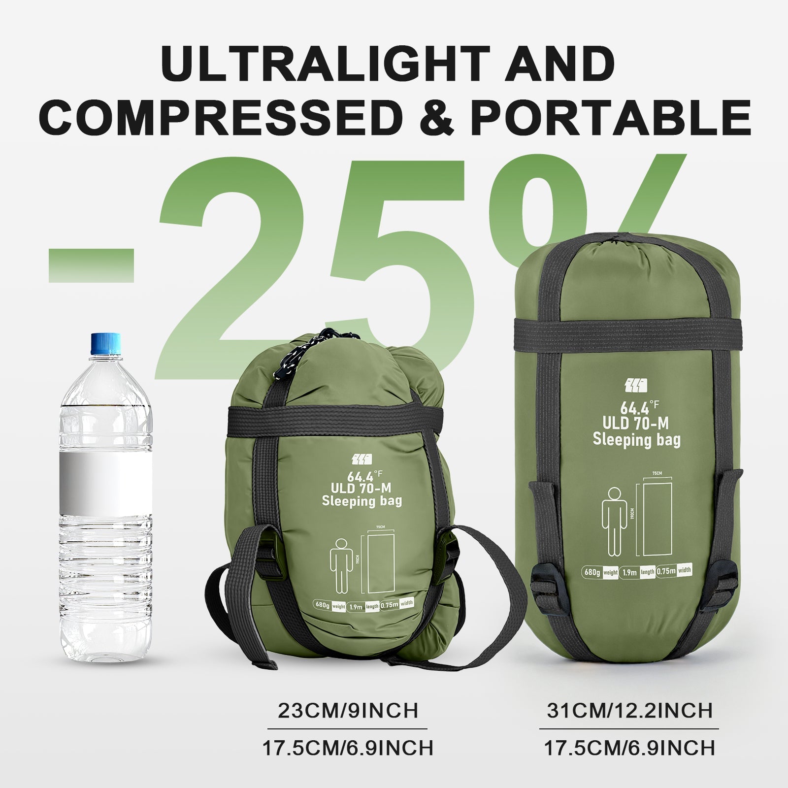 Tanstrider Cirro Ultra-Light Sleeping Bag Green