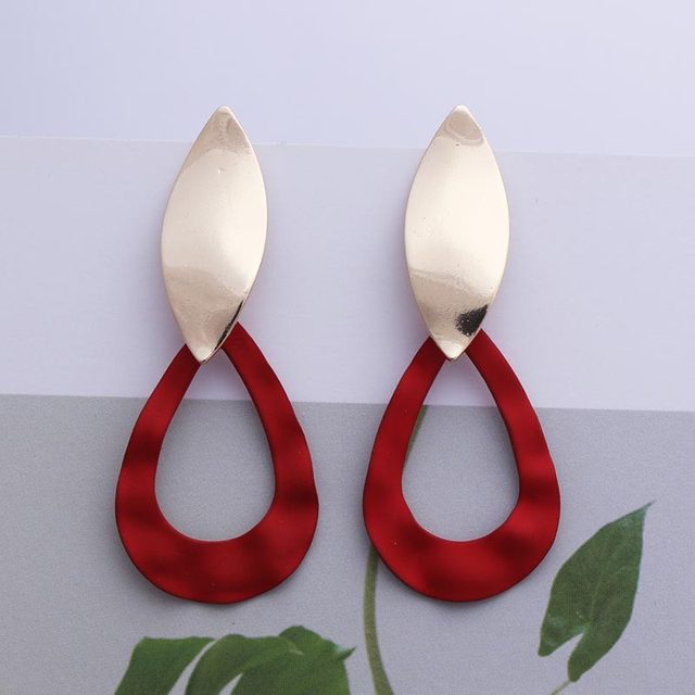 Geometric-shaped drop earrings