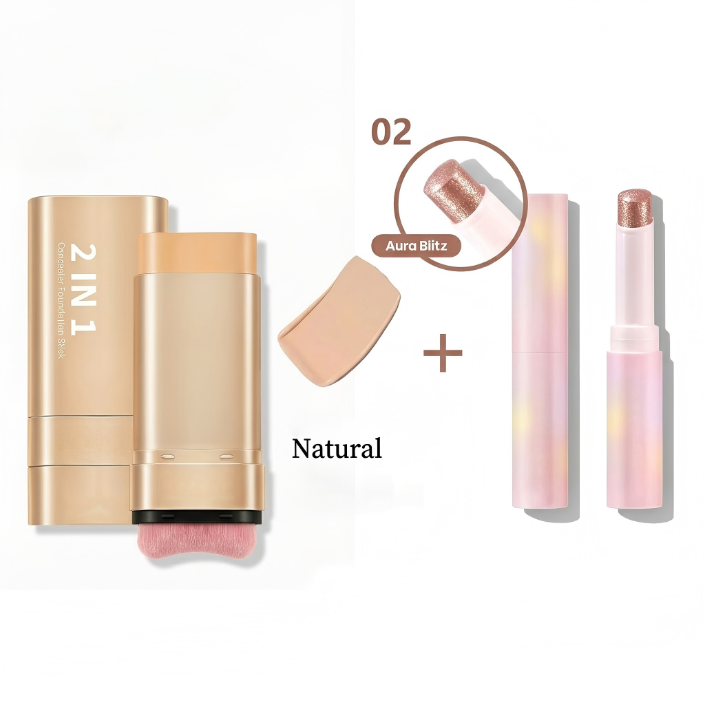 2-in-1 Foundation & Concealer Stick Full Coverage