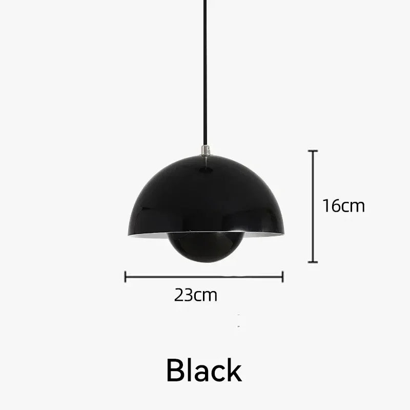 Nordic Flower Semicircular Pendant Light Modern Color Restaurant Hanging Ceiling Lamp Denmark Indoor Living Room Led Chandelier