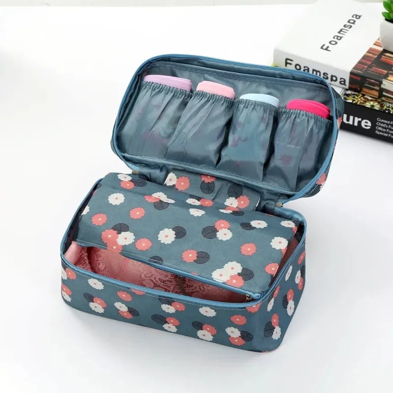 Women Waterproof Travel Underwear Storage Bag Portable Clothing Pants Bra Organizer Bags Socks Packing Cube Female Girl Bra Bag