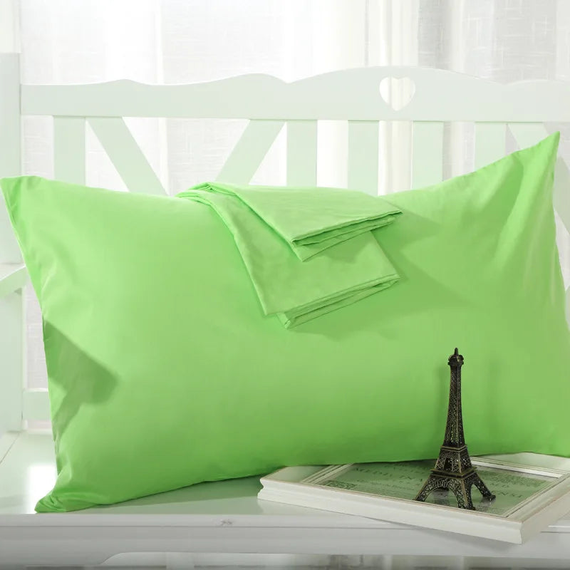 1pcs Pure Cotton Pillowcase Soft 100% Egyptian Cotton Soft 300 Thread Count New Solid Color Pillow Cover Multi-color travesseiro