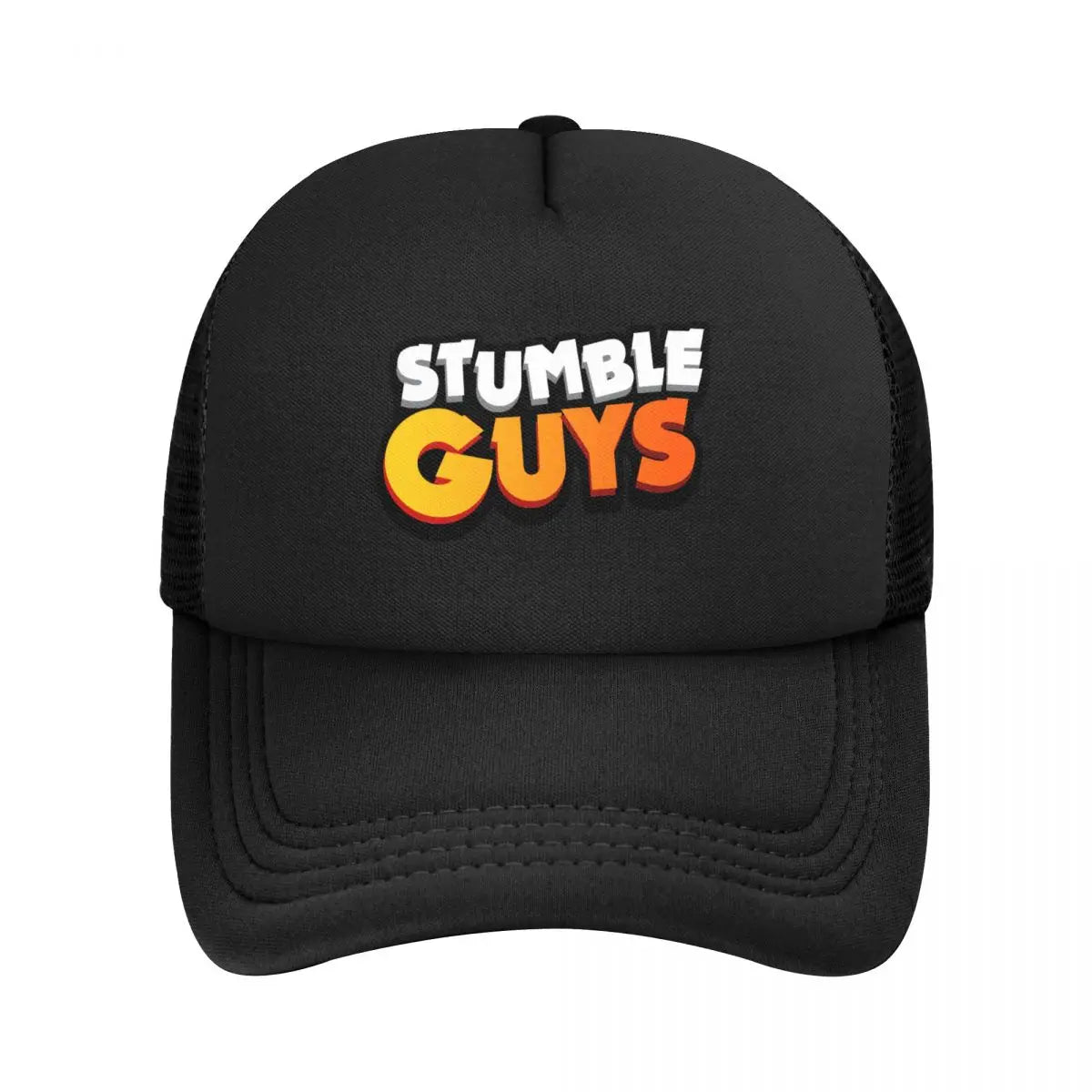 Stumble Guys Cartoon Mesh Baseball Cap Adult Hip-Hop Trucker Hat Game Dad Hat Breathable Polyester Sun Hats Summer Trucker Cap