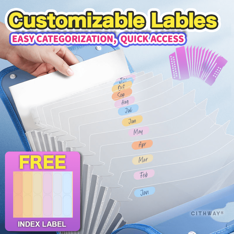 Cithway® Portable Expanding File Folder Organizer