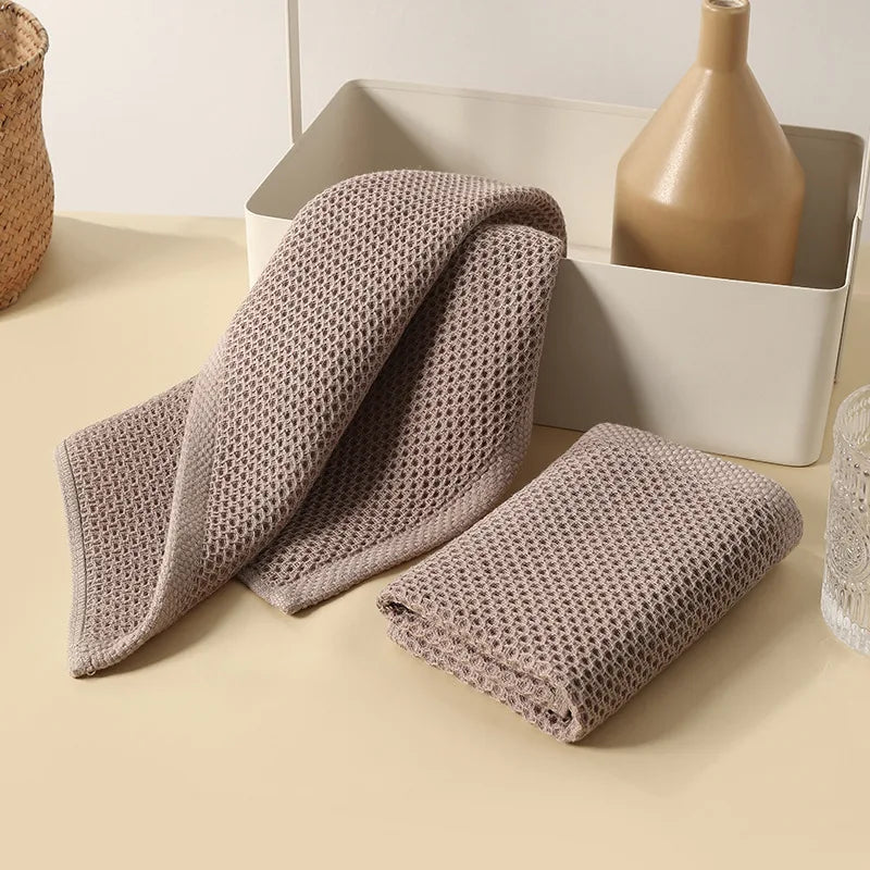 P2405 Cotton Handkerchiefs, Honeycomb Absorbent Cotton, Breathable Kitchen Cleaning, Oil Free Towels Handkerchief