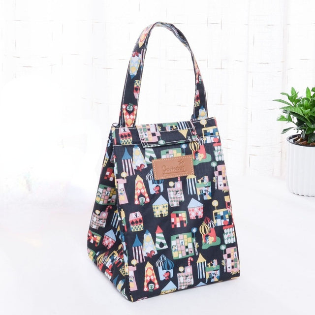 Travel or office food refrigerated bag men and women insulation cover to keep warm Oxford lunch bag Women's casual handbag