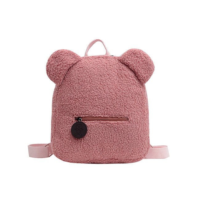 Bear Backpacks Portable Children Travel Shopping Rucksacks Women's Cute Bear Shaped Shoulder Backpack