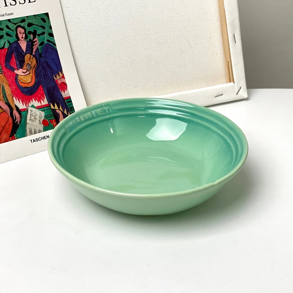 7 Inches Ceramic Bowl,Porcelain Kitchen Tableware Plate,Round Noodle Ramen Salad Cereal Pasta Bowls,Microwave Oven Safe 18cm