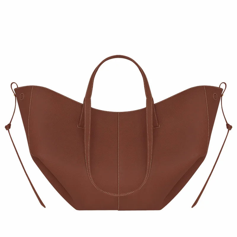 Underarm pleated tote shopping bag with niche design, 2024 new trendy and fashionable women's bag