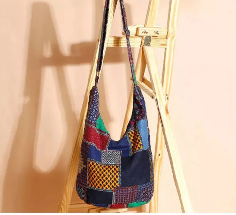 Adjustable Strap Bag Hippy Hippie Bohemian Bags Women Sling Shoulder Crossbody Bag Vintage Cotton Women's Handbags free Gift