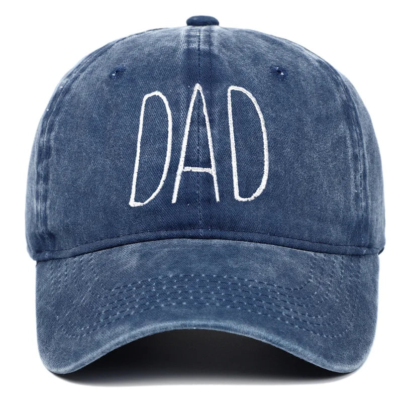 Retro Washed Cotton Baseball Caps Fashion DAD MOM Letter Embroidery Women Men Hats Outdoor Sport Visors Snapback Breathable Cap