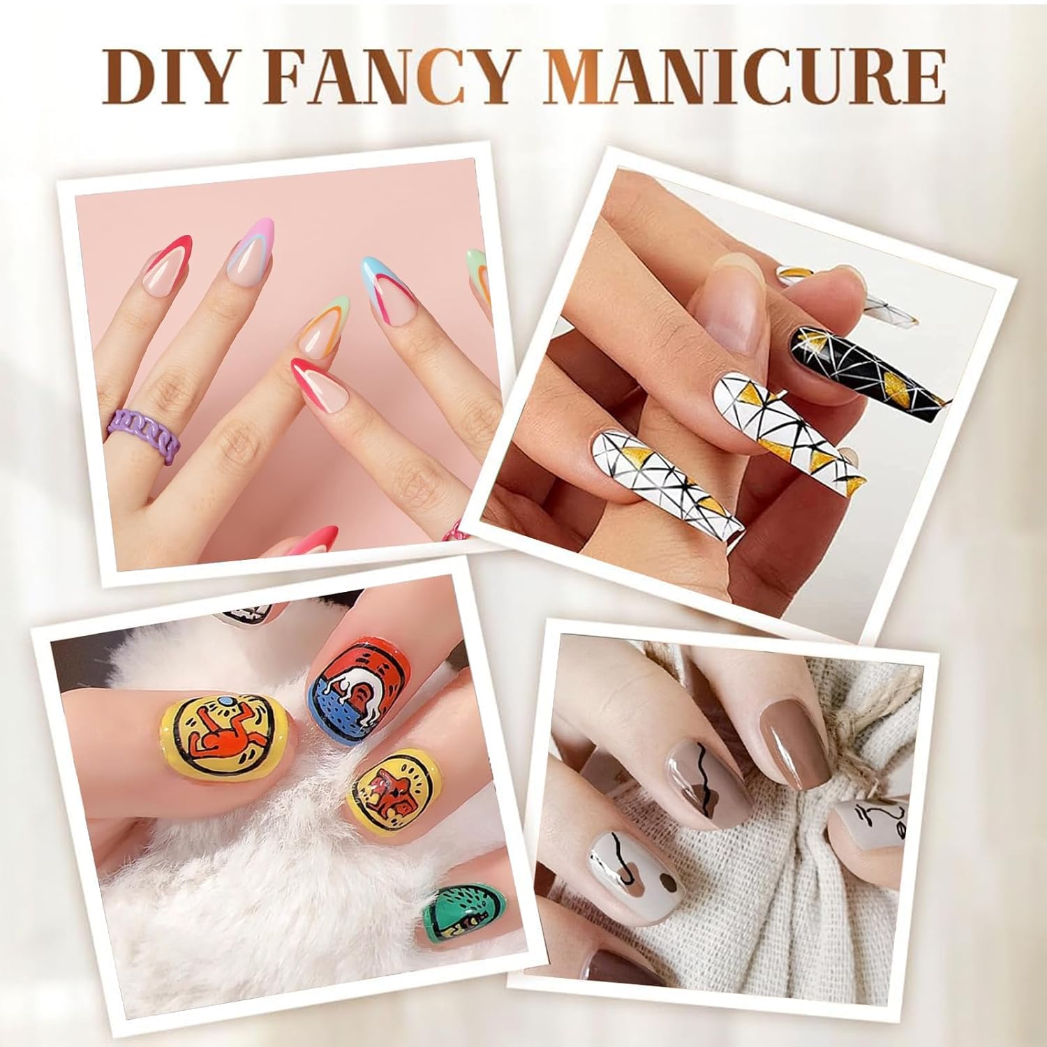 12 Farben 3D Nagellack Stift Set, Nail Art Markert, DIY Linie Nagelkunst Graffiti, Nagelspitze Nail Art Beauty Schmücken Maniküre Werkzeuge, Nagellackstifte Nageldesign für Weihnachten