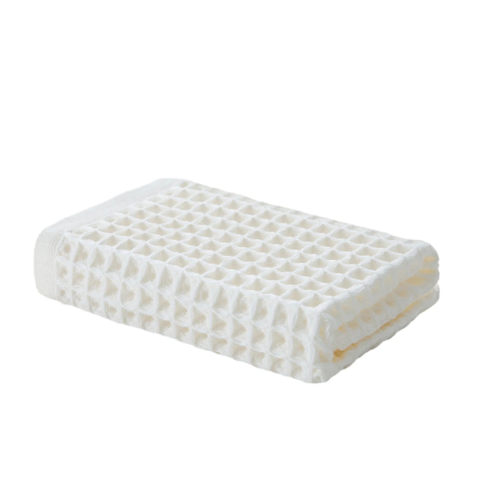 Simple Cotton Waffles Squared Washcloth Comfortable Fast Absorbing Towel For Home Travel For Home Bath Towels For The Body