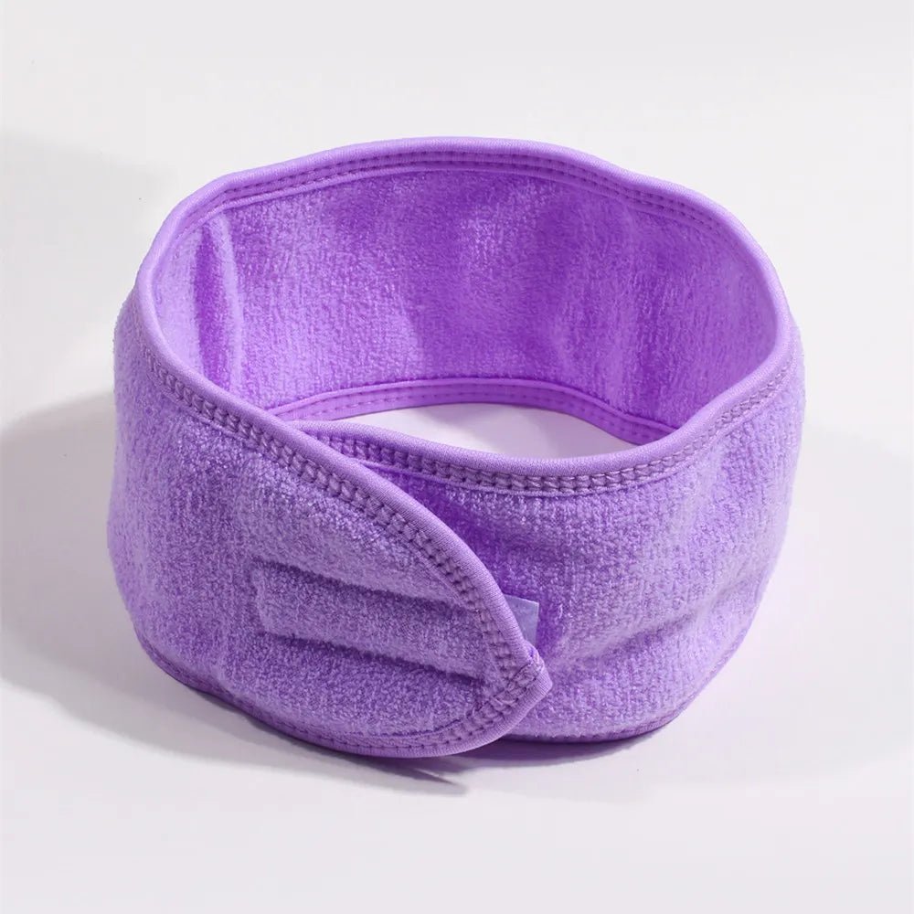 Women Headband Adjustable Wide Hairband Yoga Spa Bath Shower Makeup Wash Face Cosmetic Headband For Ladies Make Up Accessories