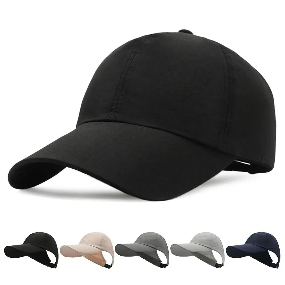 Cotton Ponytail Hat Sun Protection Quick-Drying With Ponytail Hole Sun Hat Baseball Caps Girls