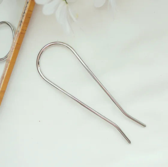 Fashion Metal Hair Sticks Fork Hairpin Elegant Women Hair Clip Pins U Shape Girls Hairpins Hair Bun Maker Headwear Accessories