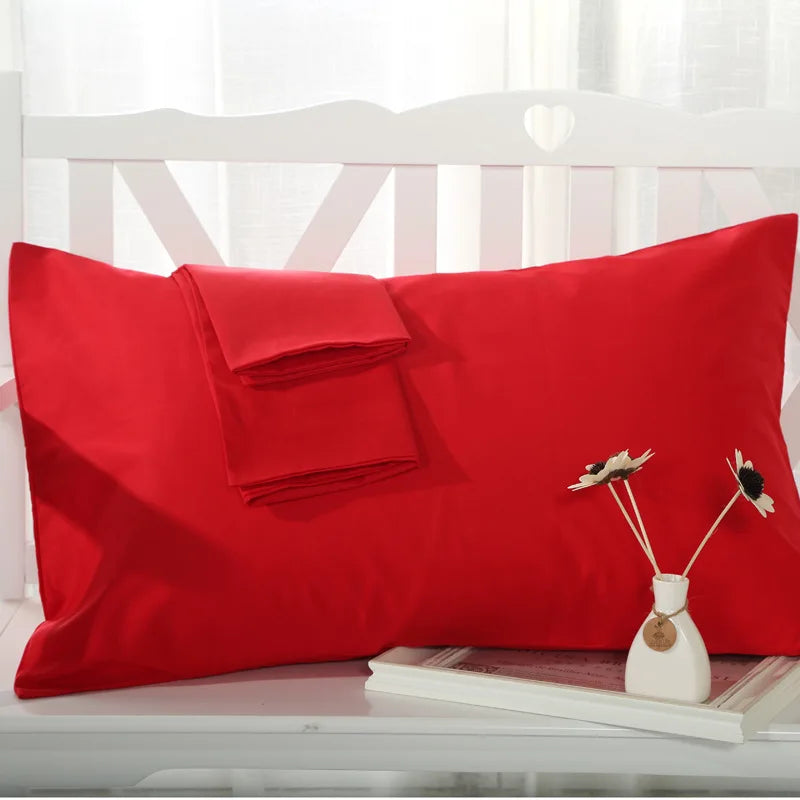 48x74cm Cotton Pillowcase Soft Comfortable Solid Color Pillow Case Queen King Sleeping Pillows Covers Pillowcases Home Textile