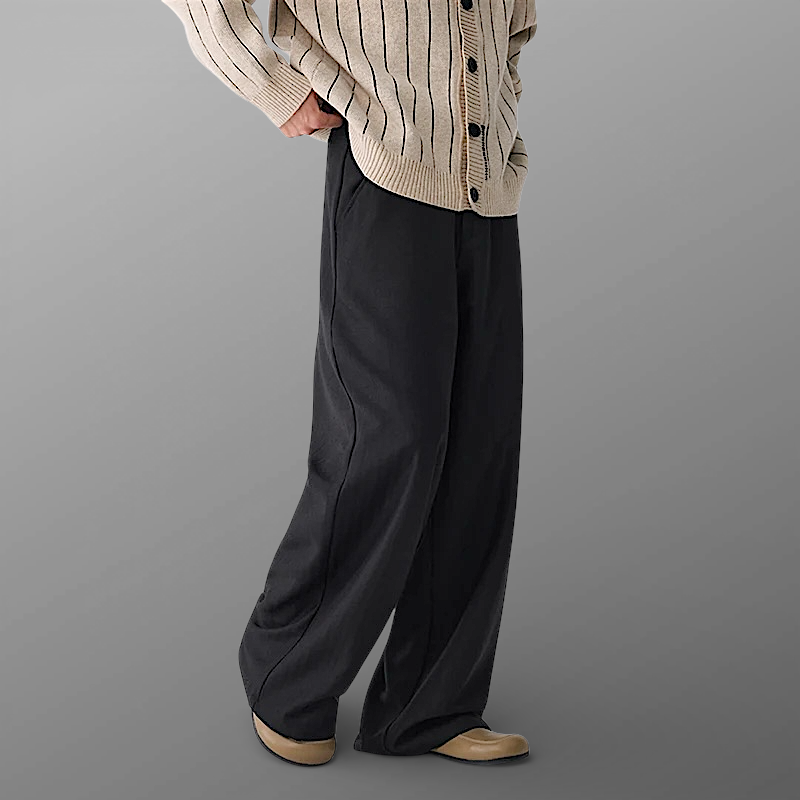 Pinstripe pleated pants