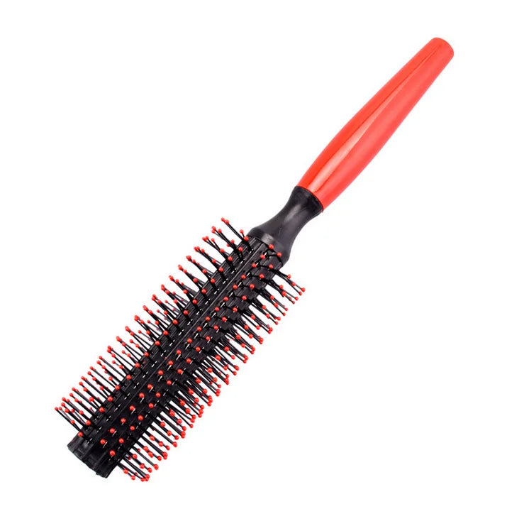 New Handle Round Rolling Brush Straight Twill Hair Comb Round Barrel Hair Curling Brush Hairdressing Styling Tool