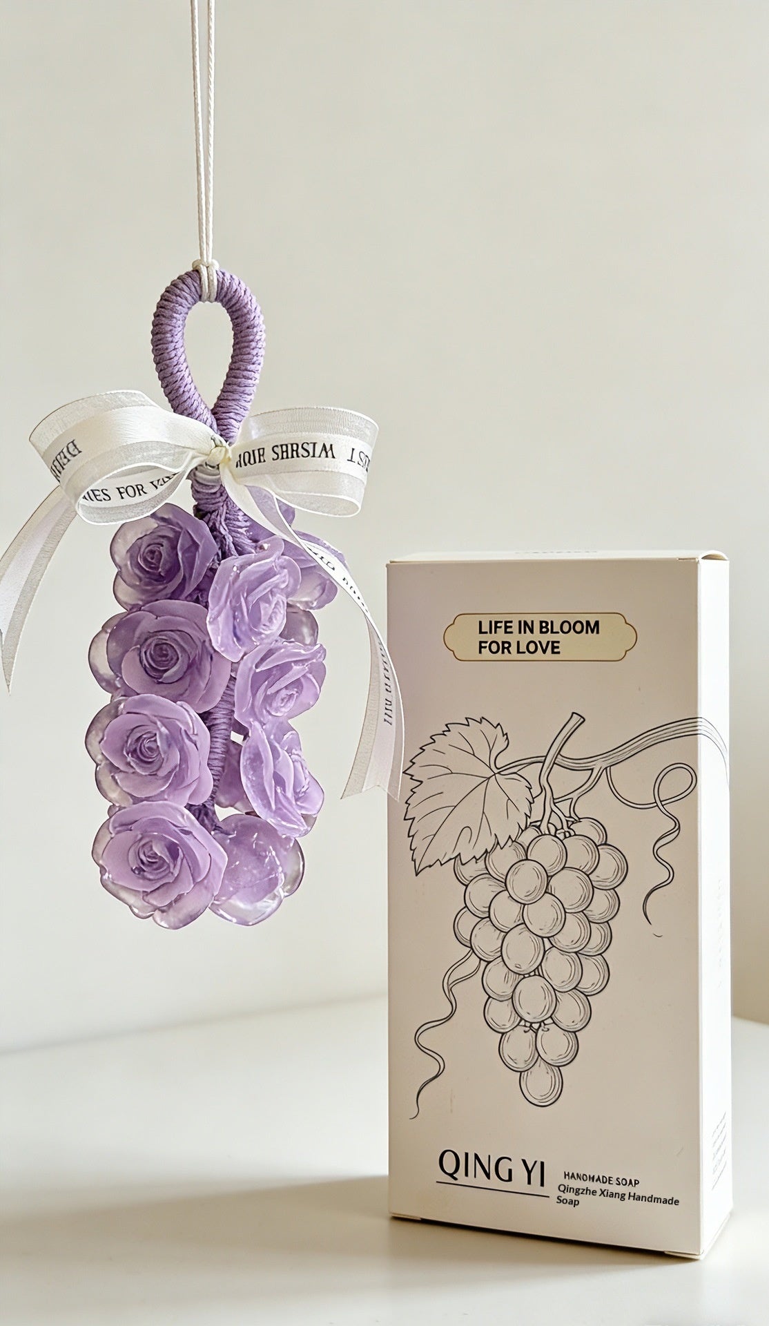 Luxury Hanging Soap Flower, Floral Aroma Air Freshener Decoration for Home & Bathroom