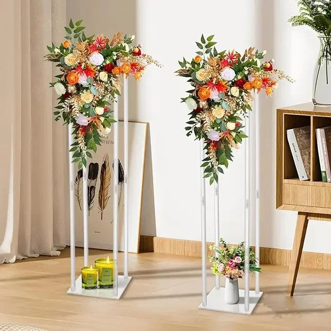 Acrylic Clear Vases for Wedding Centerpieces,, Engagement Home Party Table Decor Centerpiece , Rectangular Acrylic Flower Stand