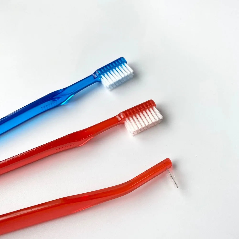 Orthodontic Toothbrushes Double-Ended Interdental Brush V Trim End Tuft Toothbrush for Cleaning Ortho Braces Toothbrush