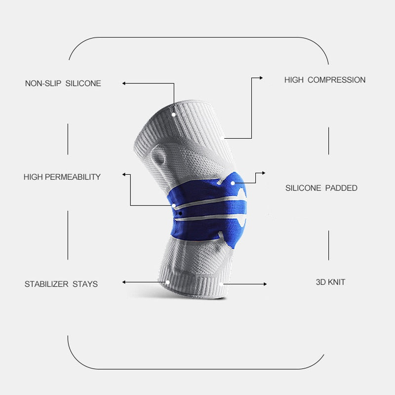 One Piece Spring Steel Stabilizer Stays Open-Patella Knee Brace Support Pad Protector for Stability Minor Patella Instability