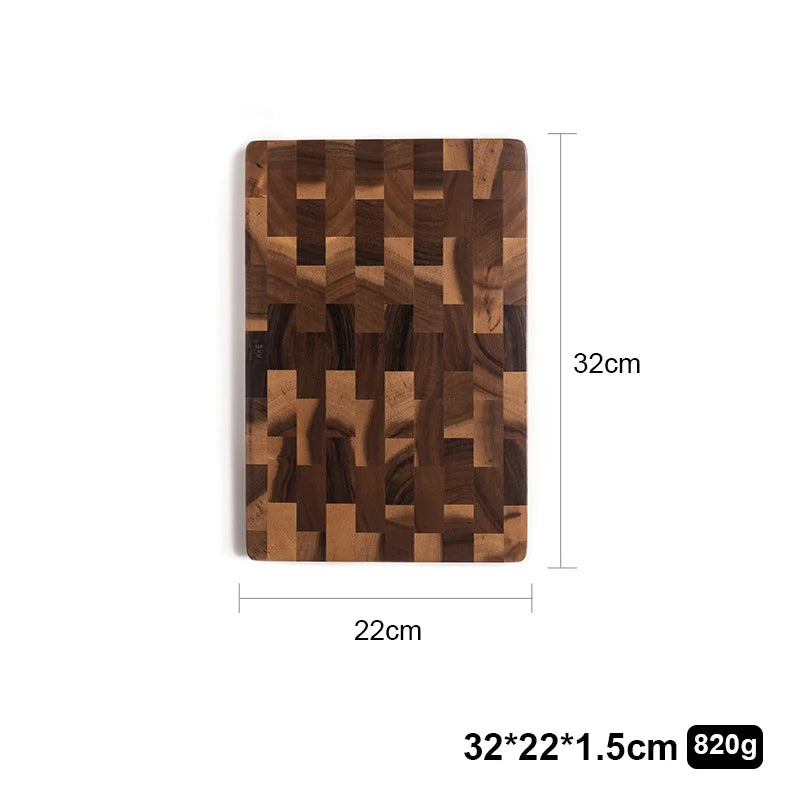 Double-Sided Cutting Board, Premium Acacia Wood Splicing, Chopping Board Drain, Water and Damp-Proof Kitchen Tools