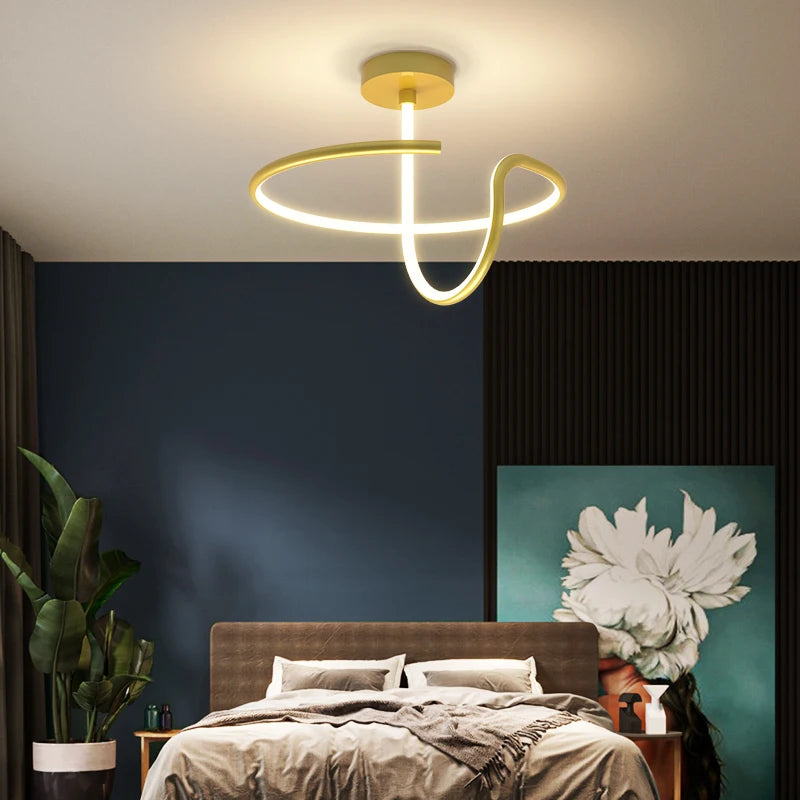 Ceiling light simple modern bedroom atmosphere duplex villa hall Nordic lamps minimalist living room lamp room ceiling lights