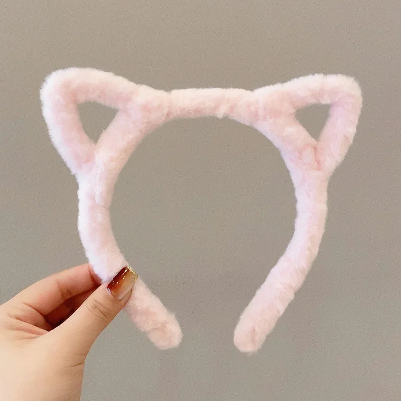 Plush Cat Ear Lolita Headbands Girls Cartoon Furry Hair Bands Hoop Women Cosplay Costume Party Headwear Korean Hair Accessories