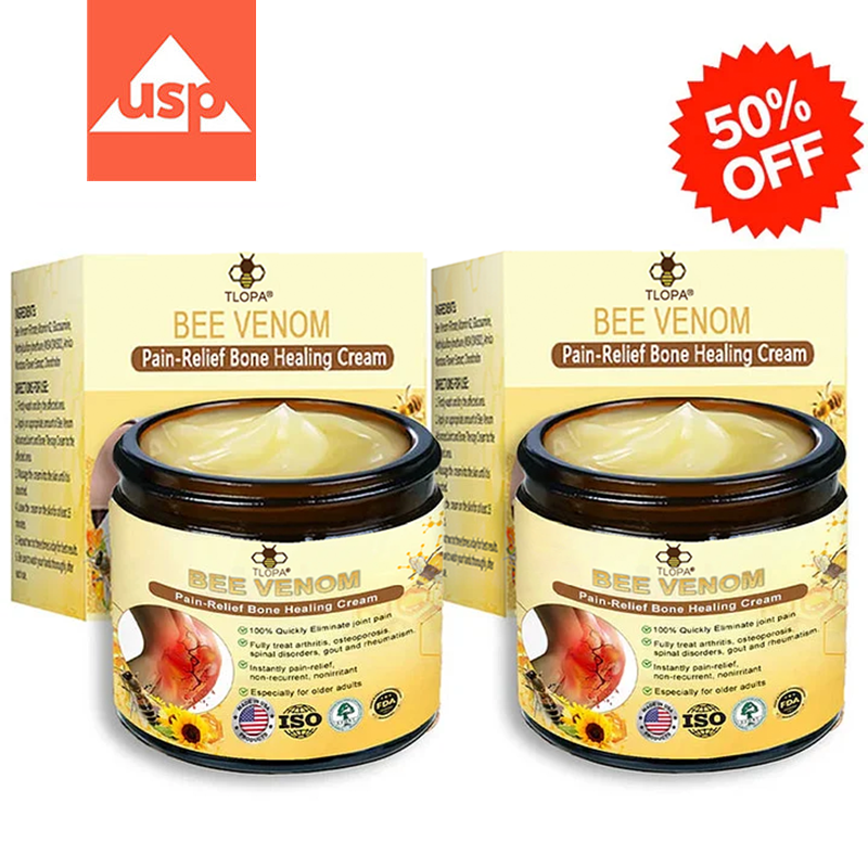 Official Store: TLOPA® Bee-Venom Pain-Relief Bone Healing Cream👨‍⚕️USA Osteopathic Medical Association (AAOS) Approved(Reducing joint swelling, pain, stiffness, redness, warmth, soreness, and joint fatigue)
