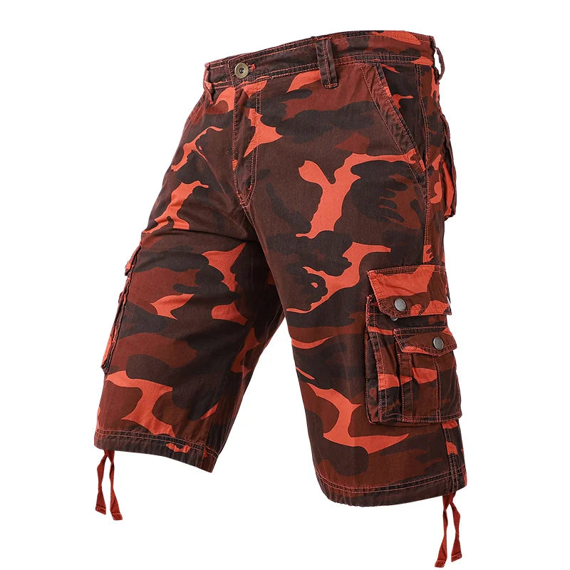 Men Camouflage Cargo Shorts  Summer Men  Hot Cotton Outdoor Casual Breechcloth Male Multi Pocket Tactical Military Shorts