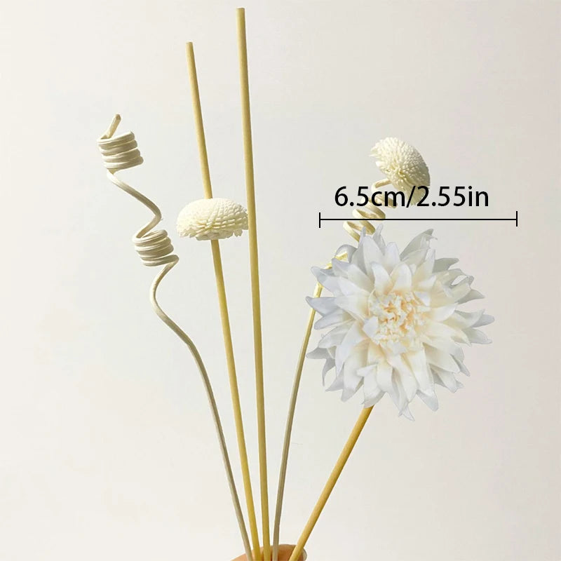 1 Set Diffuser Sticks Flower Aromatherapy Rattan No Fire Aroma Diffuser Sticks Home Living Room Aromatic Incense Supplies