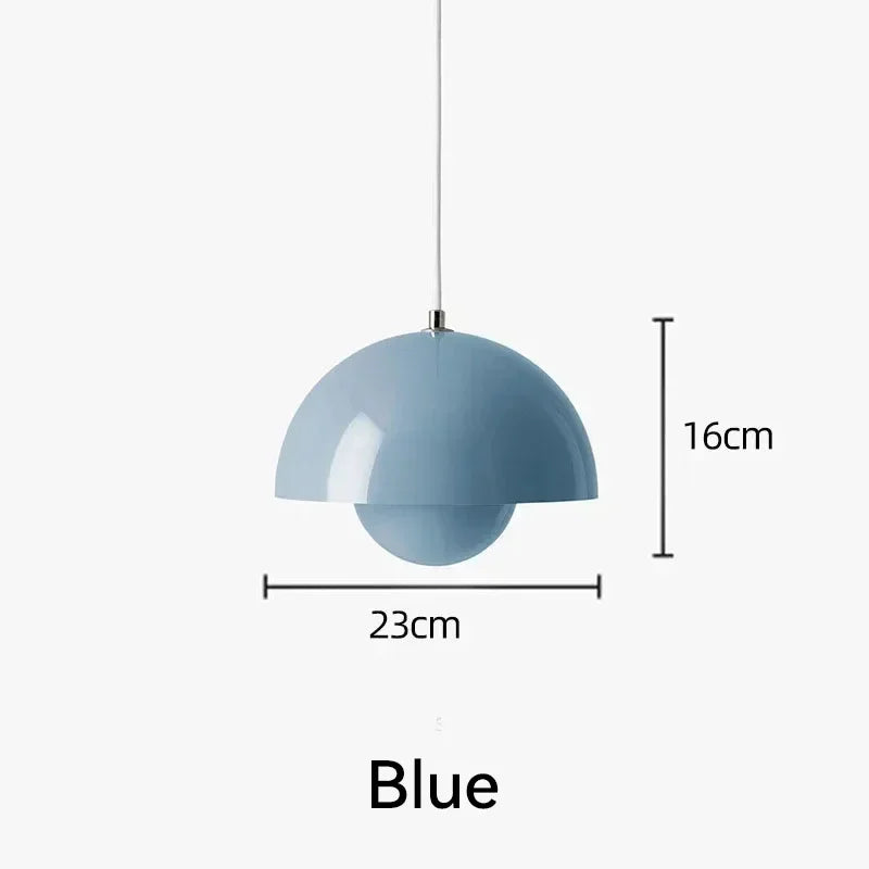 Nordic Flower Semicircular Pendant Light Modern Color Restaurant Hanging Ceiling Lamp Denmark Indoor Living Room Led Chandelier