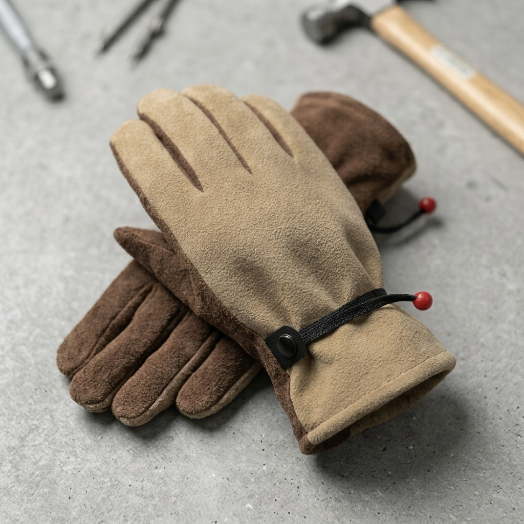 Heavy-Duty Suede Leather Utility Gloves