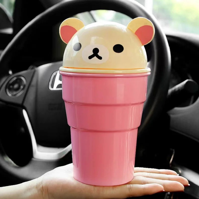 Mini Cartoon Car Trash Cans Car Storage Debris Barrels Garbage Dust Holder Rubbish Cases Bin Waste Organizer Desktop Trash Can