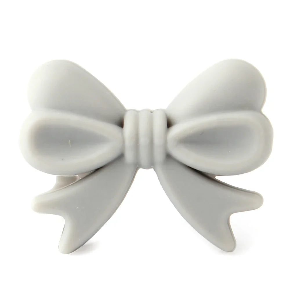 10pcs Silicone Beads Heart Bow Shape Accessories Silicone Holder Clip  Pen Decor Chain Making Focal Accessories Jewelry