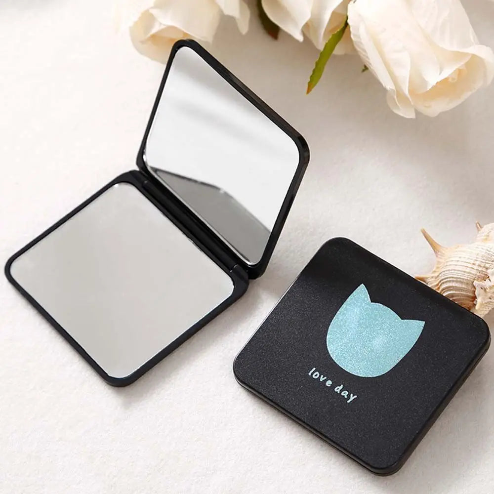 Hand Mirrors Gift Dressing Mirror Pocket Cosmetic Mirror Foldable Vanity Mirror Double-sided Compact Mirror Mini Makeup Mirror