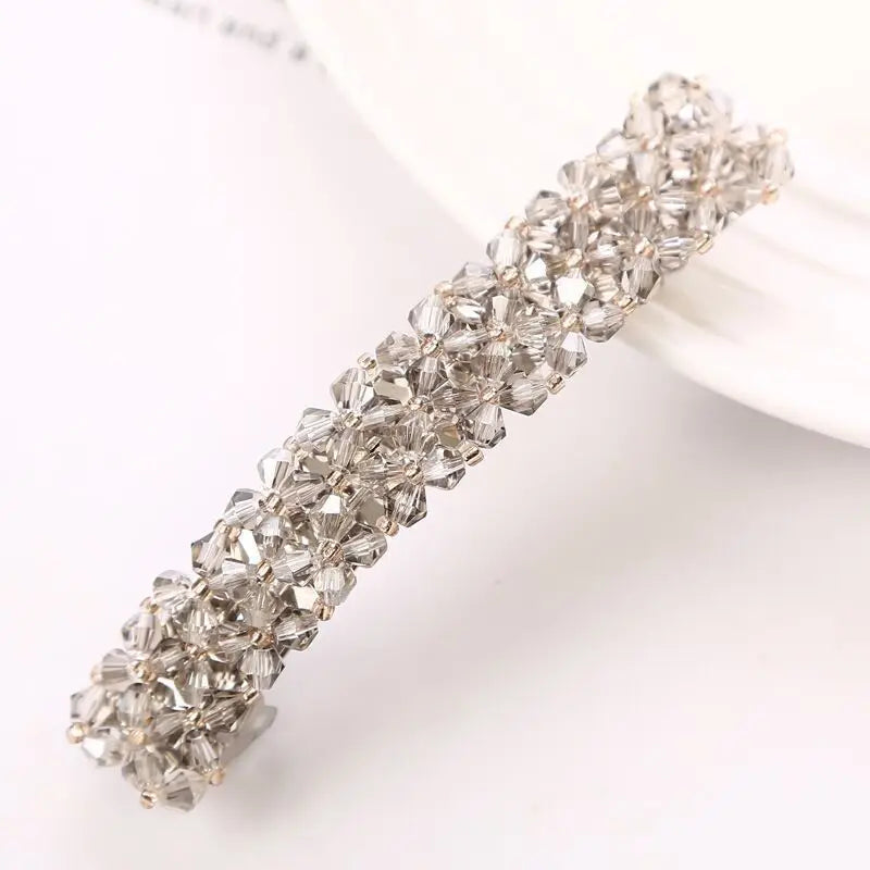 Korean Fashion 7 Colors Crystal Hair Clips Elegant Women Geometric Barrettes Hairpins Hairgrips Girls Headwear Hair Accessories