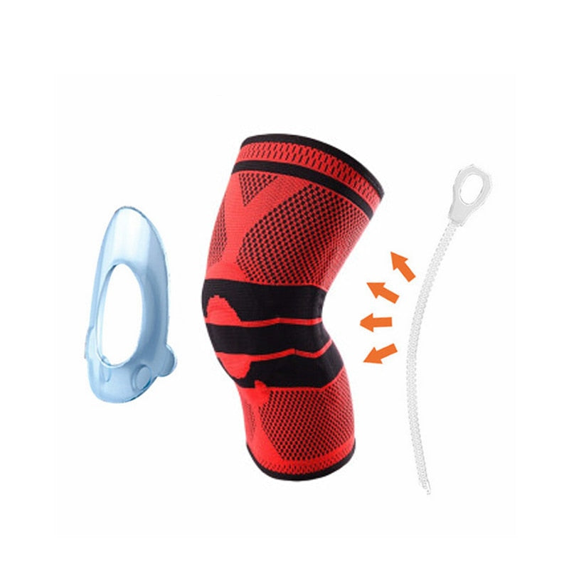 1 PCS Silicone Padded Knee Pads Supports Brace Basketball Fitness Meniscus Patella Protection Kneepads Sports Safety Knee Sleeve