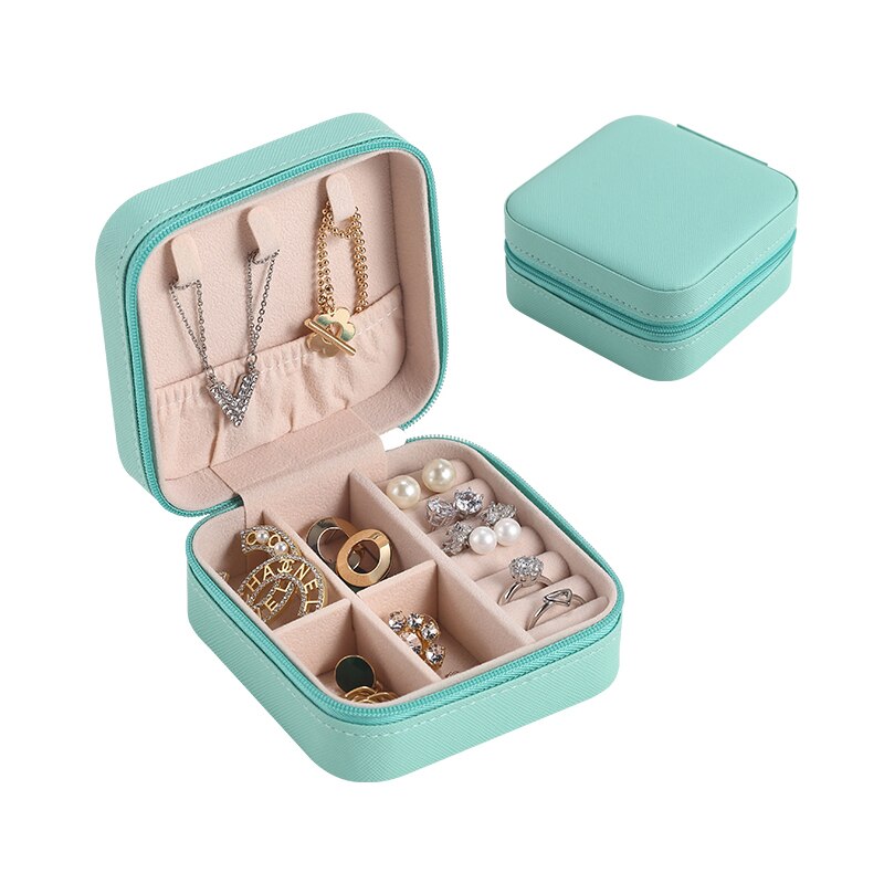 High Quality Jewelry Box Organizer Storage Leather Holder Earrings Ring Necklace Case Protable Jewel Packaging For Gift Display