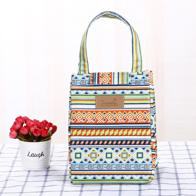 Travel or office food refrigerated bag men and women insulation cover to keep warm Oxford lunch bag Women's casual handbag
