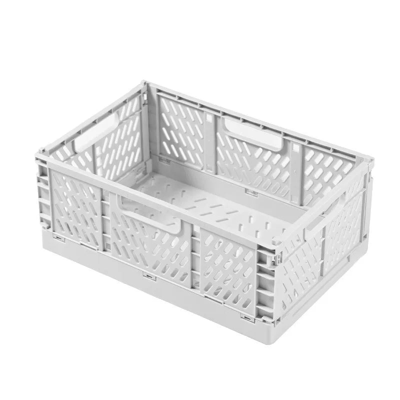 Folding Storage Baskets Sundries Organizer Collapsible Case Desktop Stationery Snacks Comestics Storage Foldable Container Box