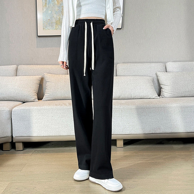 Women Chic Office Wear Straight Pants Vintage High  Ladies Trousers Baggy Korean 2022 Spring/Summer/Autumn Wide Leg Female